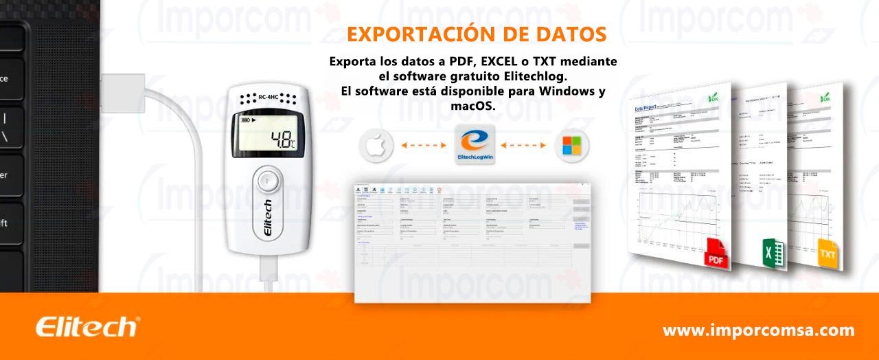 Elitech Software Elitech RC-4HC Temperatura y Humedad Data Logger - Imporcom