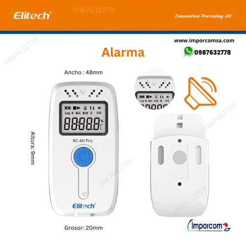 Elitech RC-4H Pro Alarma Alarma Elitech data logger elitech RC-4H Pro