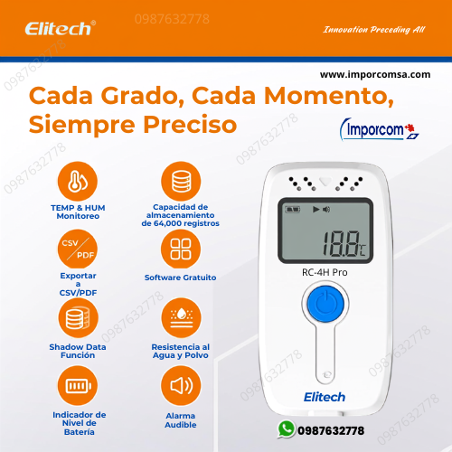 Elitech RC-4H Pro Siempre Preciso precisión con data loggers elitech